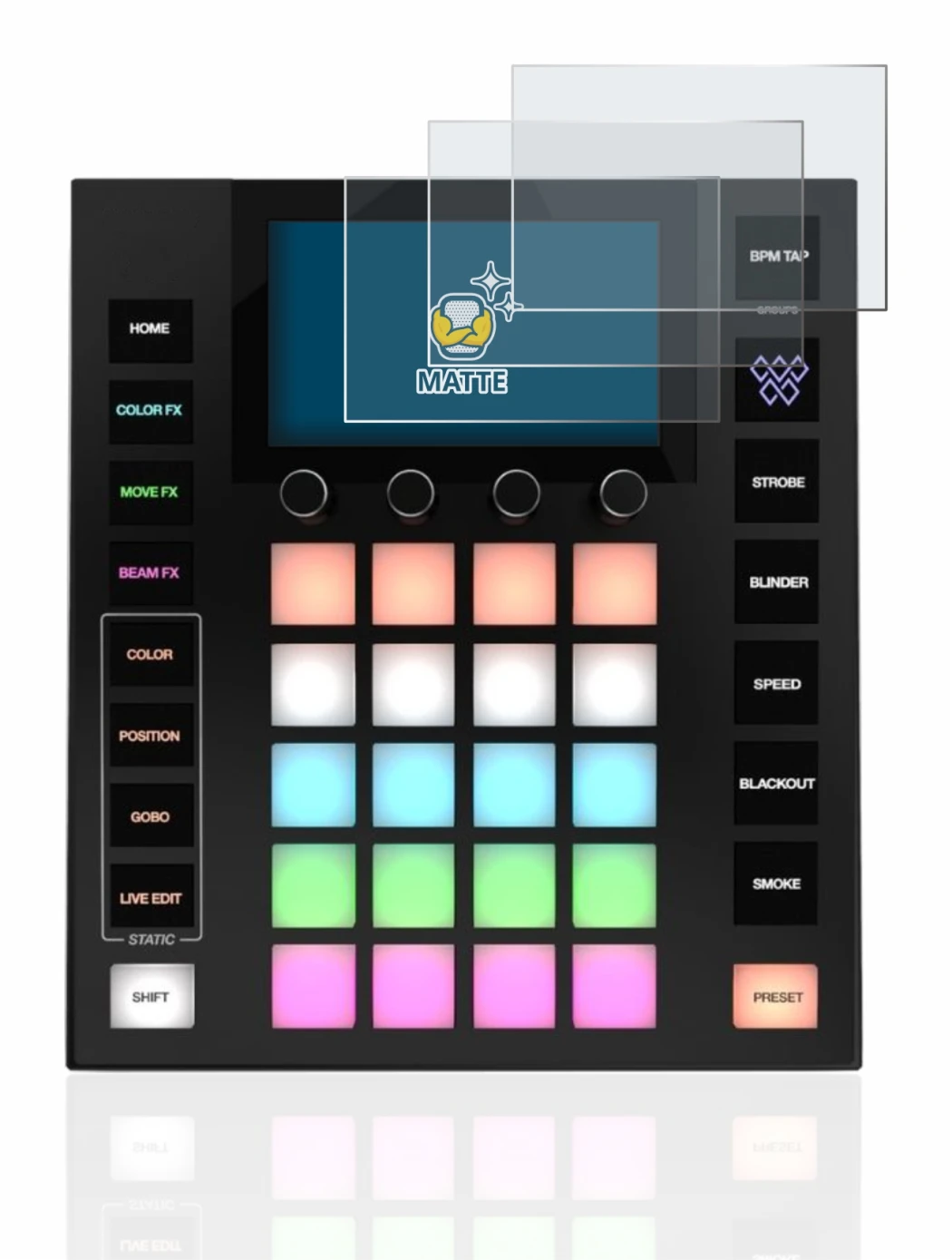 Immagine del dispositivo Wolfmix W1 con un'ampia varietà di protezioni per lo schermo.