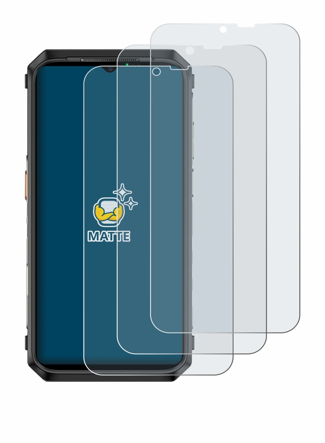Immagine del dispositivo Ulefone Power Armor 19T con un'ampia varietà di protezioni per lo schermo.