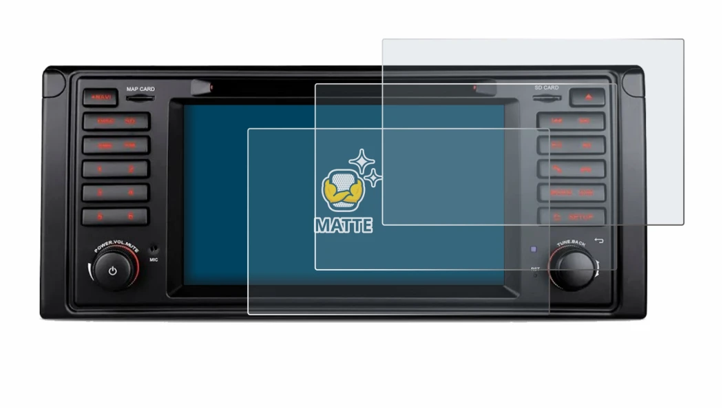 Immagine del dispositivo Xtrons IQ7039B con un'ampia varietà di protezioni per lo schermo.