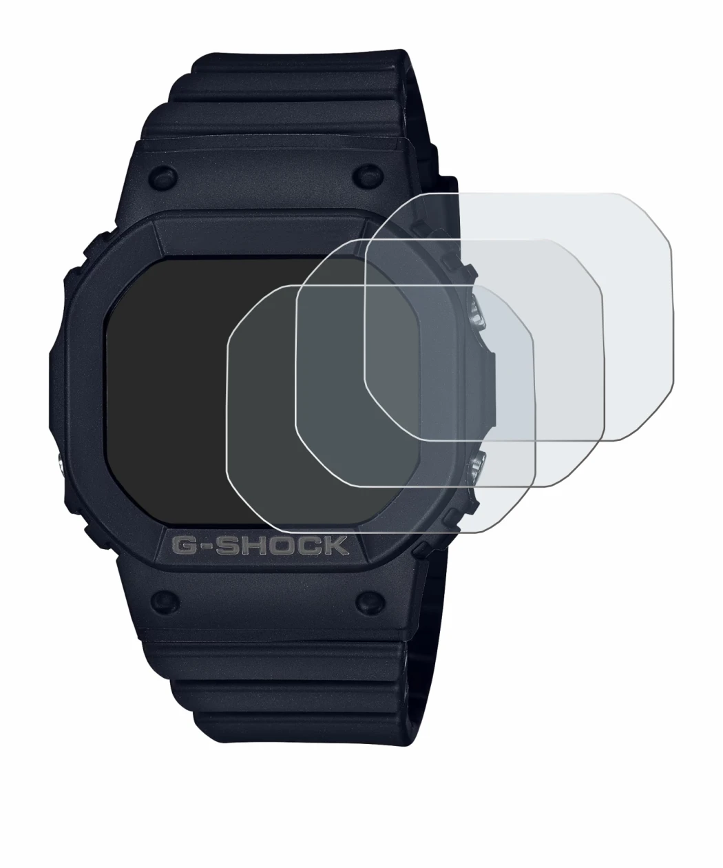 Immagine del dispositivo Casio G-Shock GMD-S5600 con un'ampia varietà di protezioni per lo schermo.