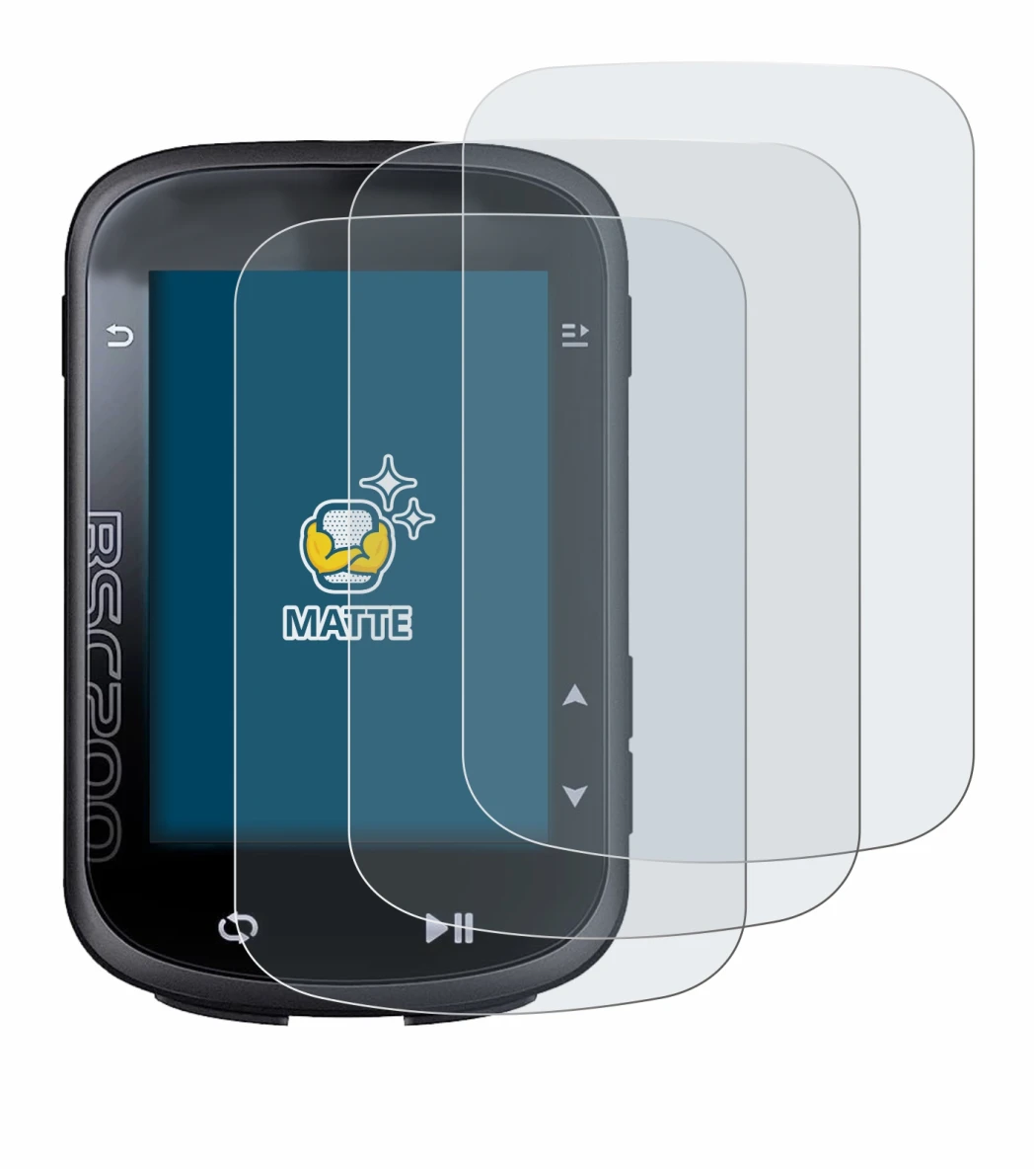 Immagine del dispositivo iGPSPORT BSC200 con un'ampia varietà di protezioni per lo schermo.