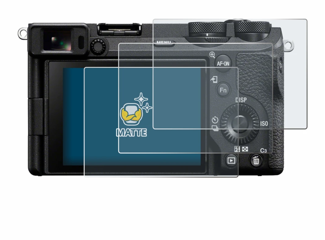 Immagine del dispositivo Sony Alpha 6700 con un'ampia varietà di protezioni per lo schermo.