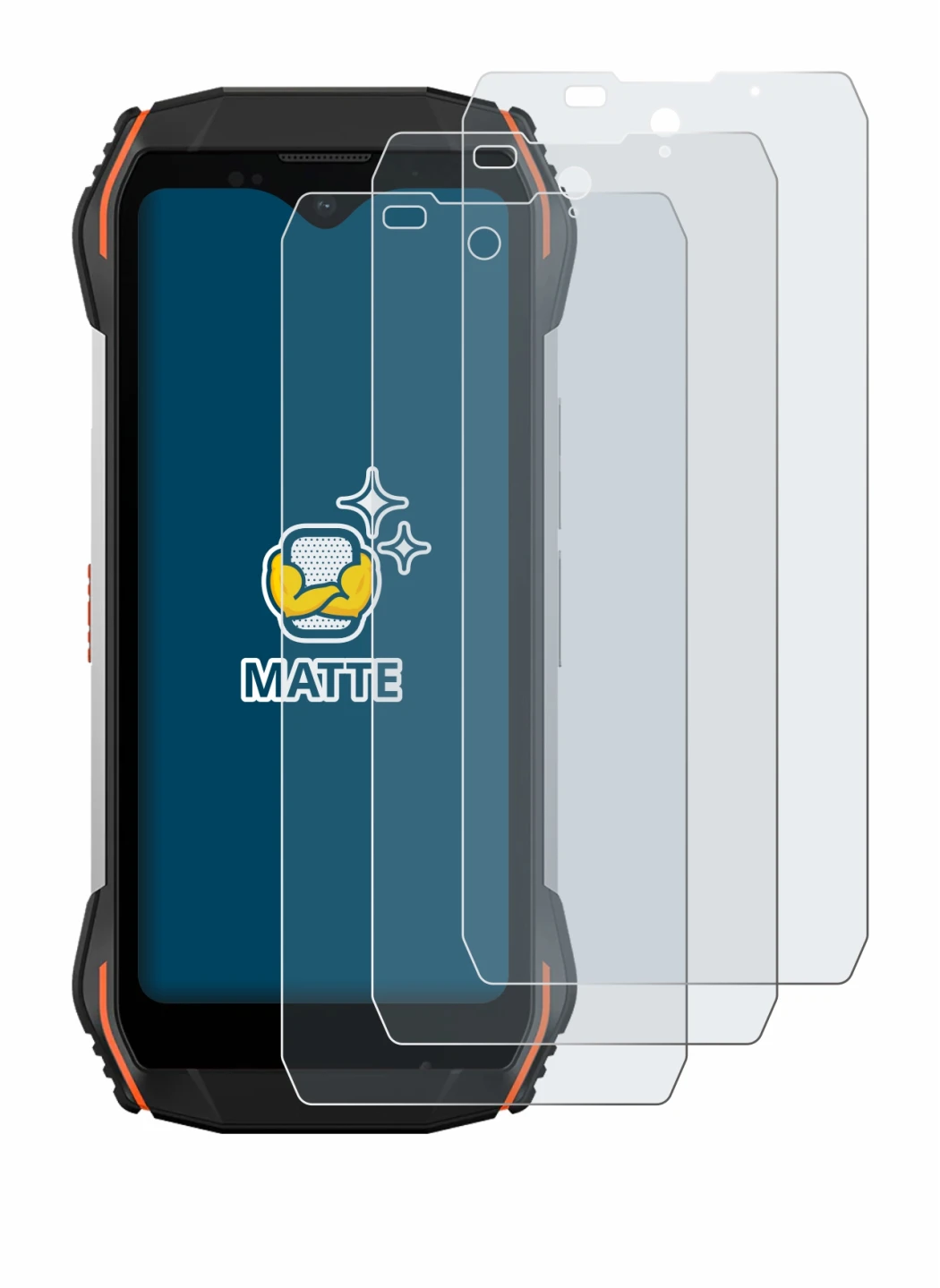 Immagine del dispositivo Blackview N6000 con un'ampia varietà di protezioni per lo schermo.