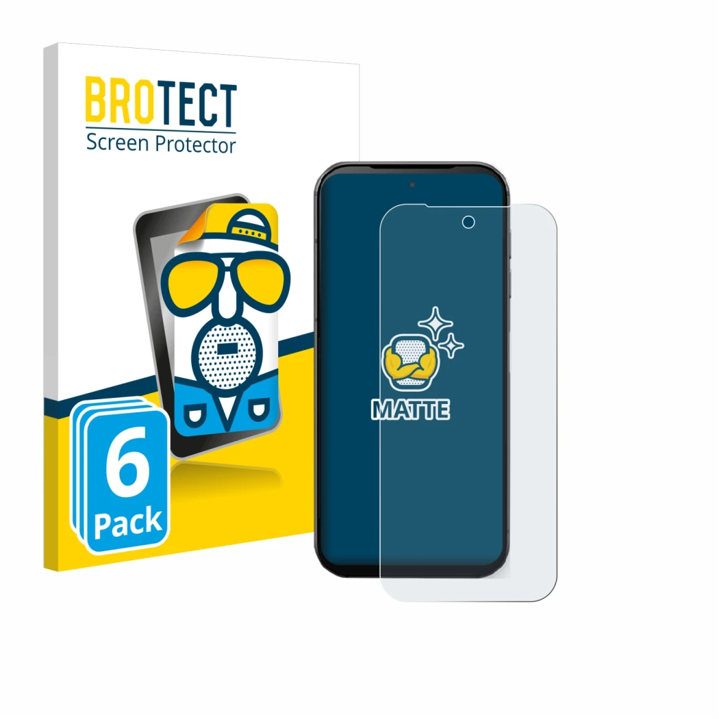 Parte frontale di una confezione del prodotto con il logo del marchio BROTECT. Accanto è raffigurato il dispositivo Fairphone 