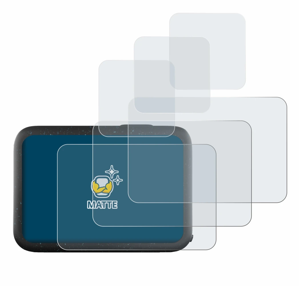 Immagine del dispositivo GoPro Hero 12 Black con un'ampia varietà di protezioni per lo schermo.