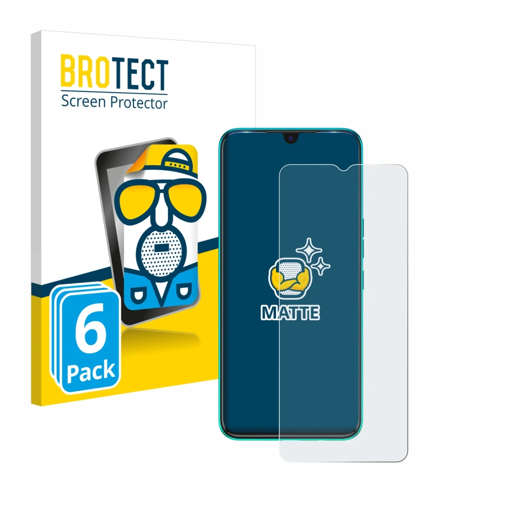 Parte frontale di una confezione del prodotto con il logo del marchio BROTECT. Accanto è raffigurato il dispositivo Tecno Spar