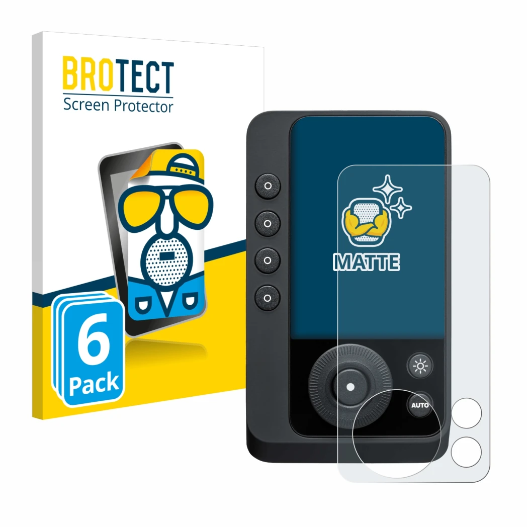 Parte frontale di una confezione del prodotto con il logo del marchio BROTECT. Accanto è raffigurato il dispositivo Profoto Co