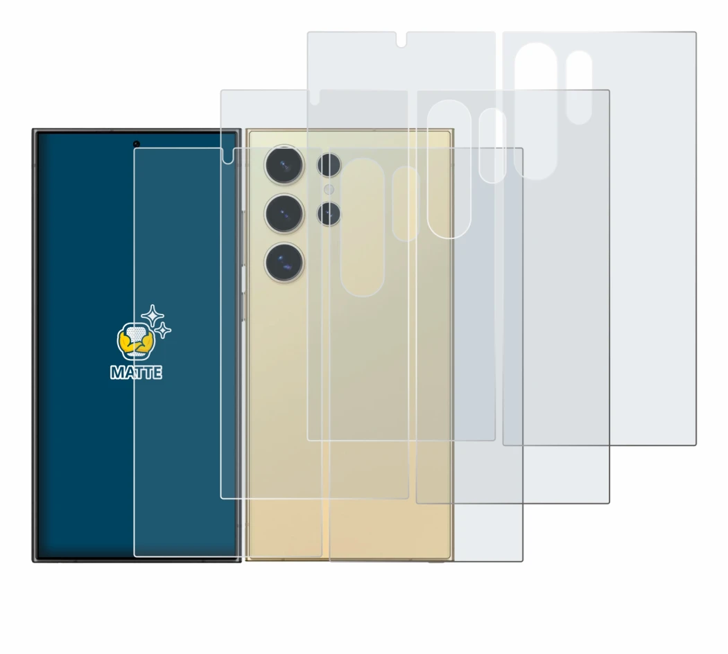 Immagine del dispositivo Samsung Galaxy S24 Ultra (case-friendly) (Fronte+Retro) con un'ampia varietà di protezioni per lo sch