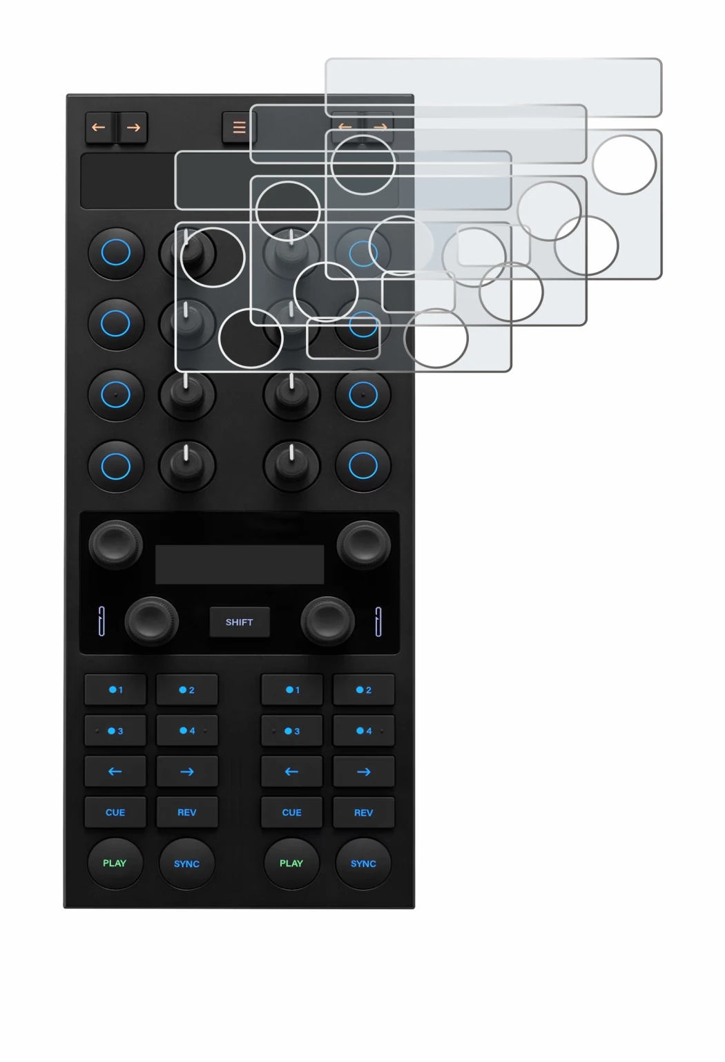 Immagine del dispositivo Native Instruments Traktor Kontrol X1 MK3 con un'ampia varietà di protezioni per lo schermo.