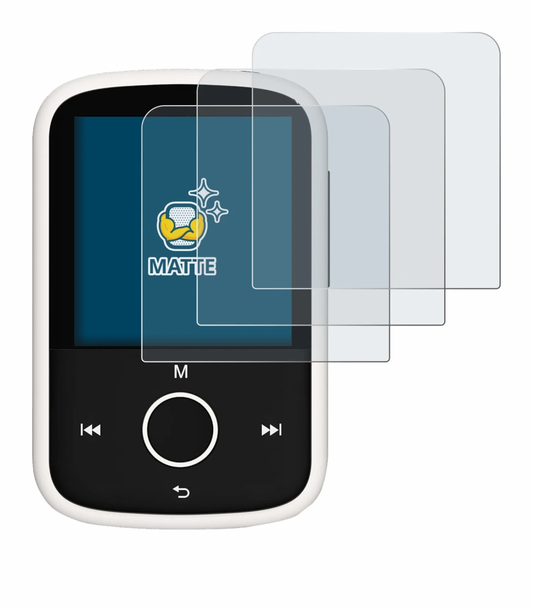 Immagine del dispositivo Majority MP3 16GB con un'ampia varietà di protezioni per lo schermo.