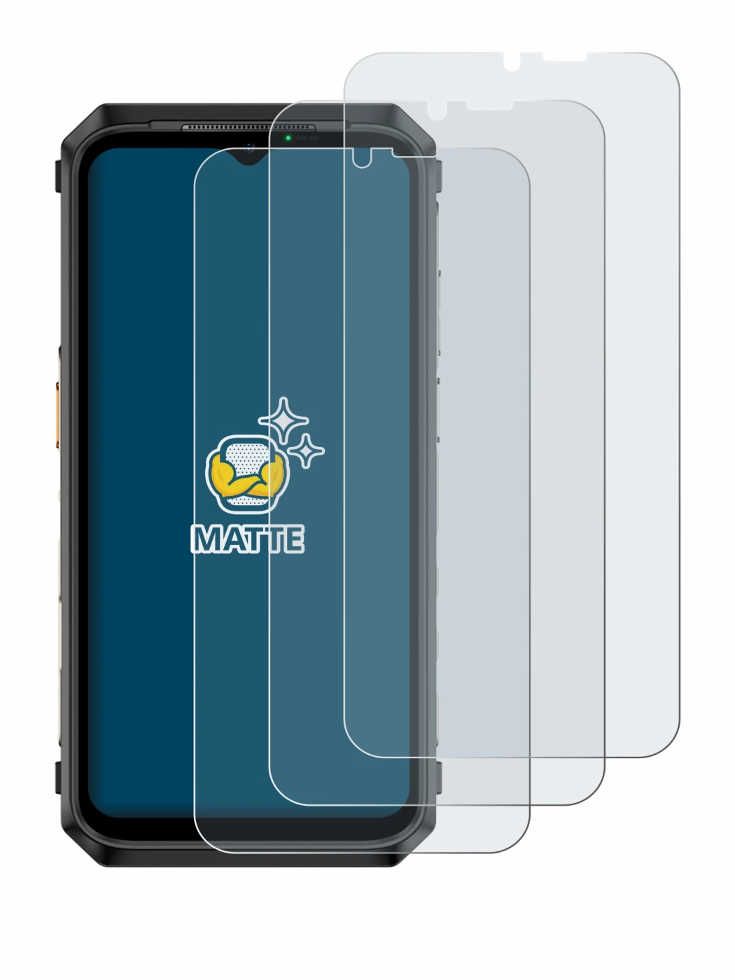 Immagine del dispositivo Ulefone Power Armor 18 con un'ampia varietà di protezioni per lo schermo.