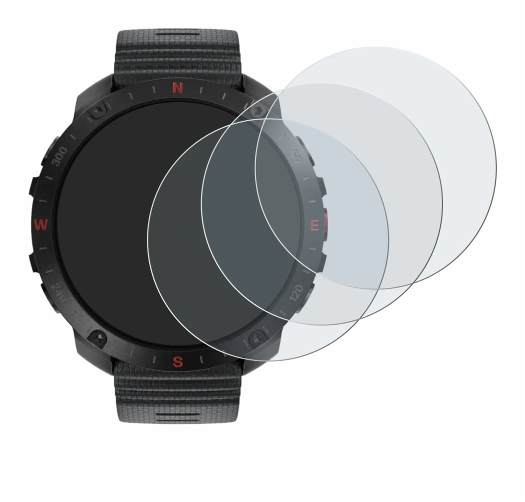 Immagine del dispositivo Polar Grit X2 Pro con un'ampia varietà di protezioni per lo schermo.