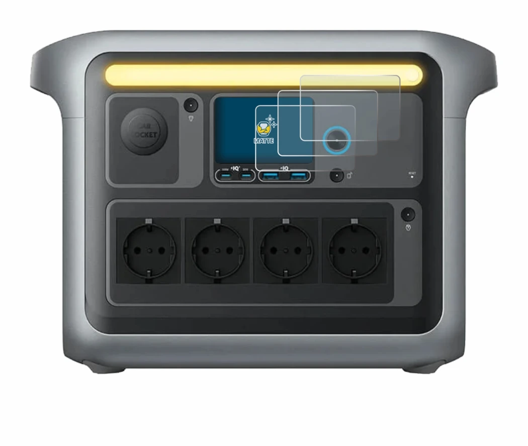 Immagine del dispositivo Anker SOLIX C1000X con un'ampia varietà di protezioni per lo schermo.