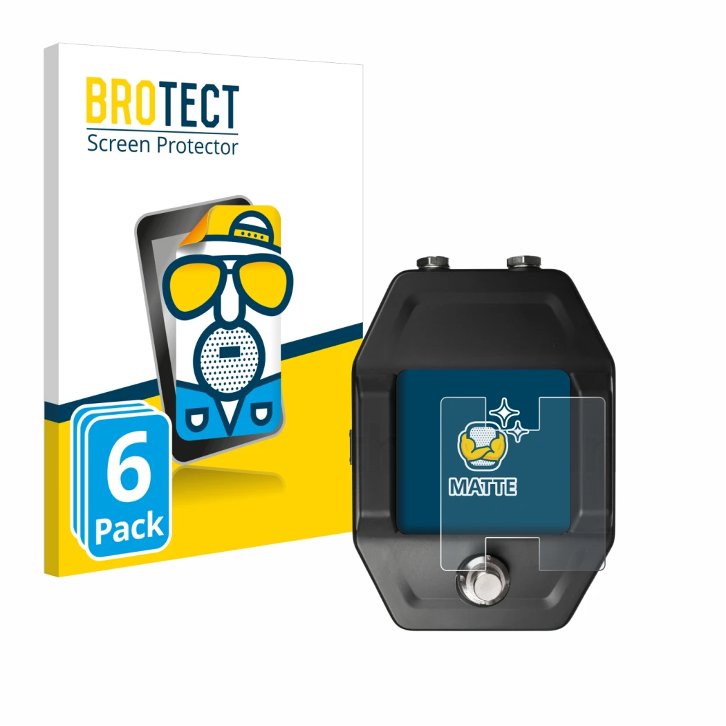 Parte frontale di una confezione del prodotto con il logo del marchio BROTECT. Accanto è raffigurato il dispositivo Shure GLXD