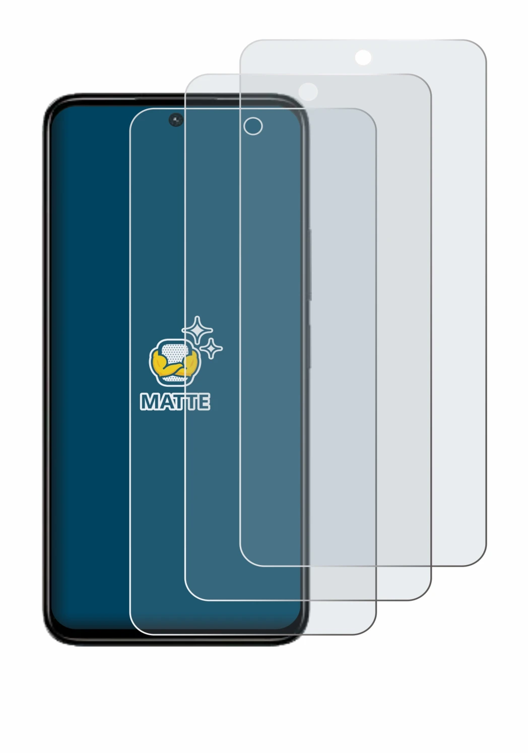 Immagine del dispositivo Xiaomi Redmi 13 con un'ampia varietà di protezioni per lo schermo.
