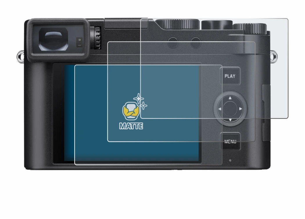 Immagine del dispositivo Leica D-Lux 8 con un'ampia varietà di protezioni per lo schermo.