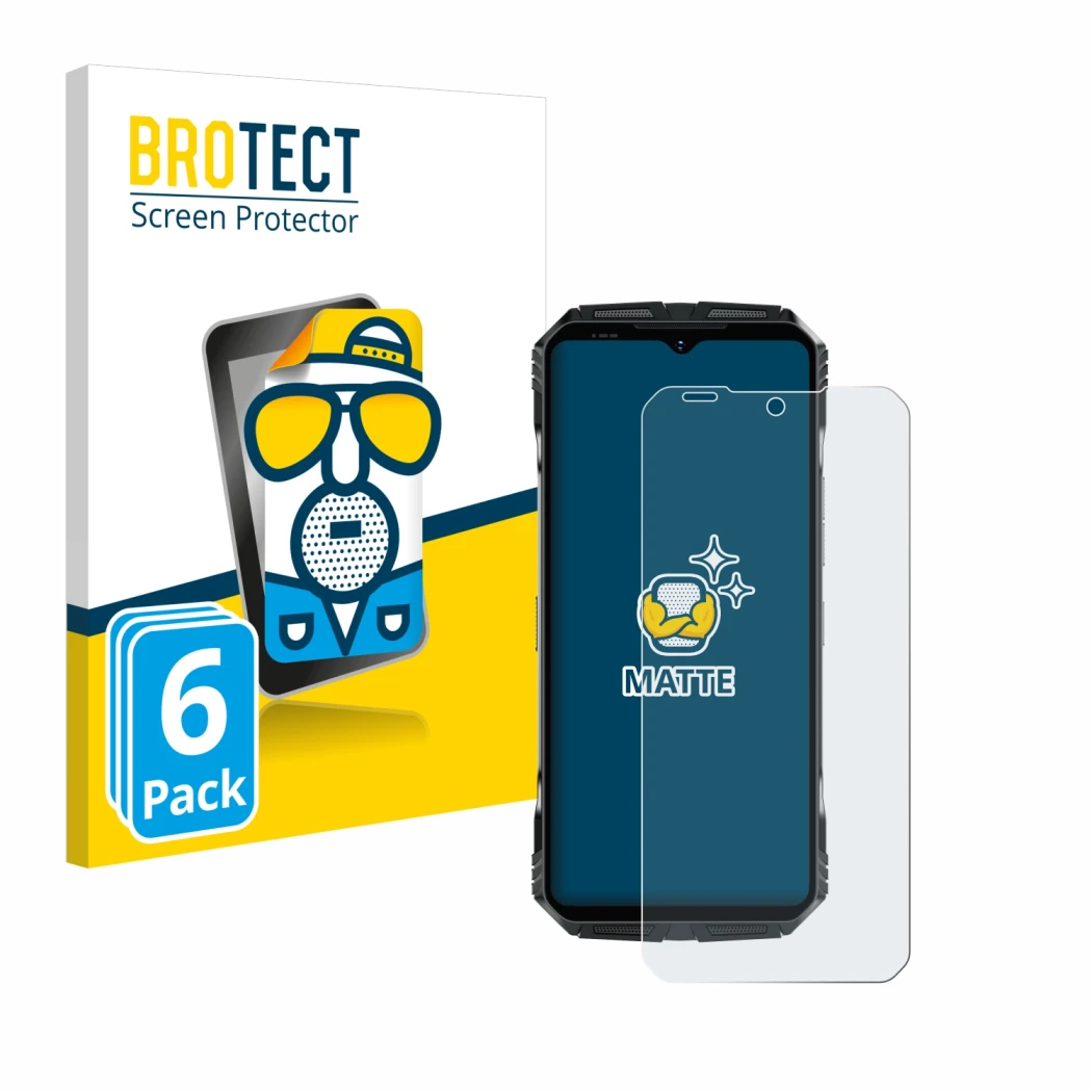 Parte frontale di una confezione del prodotto con il logo del marchio BROTECT. Accanto è raffigurato il dispositivo Doogee S11