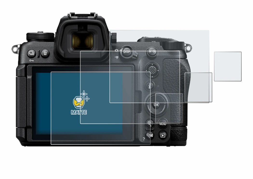 Immagine del dispositivo Nikon Z6 III con un'ampia varietà di protezioni per lo schermo.