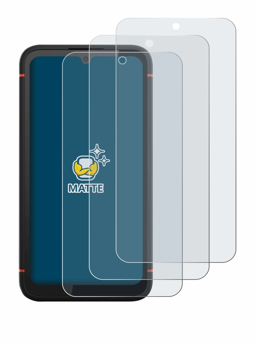 Immagine del dispositivo Gigaset GX4 Pro con un'ampia varietà di protezioni per lo schermo.