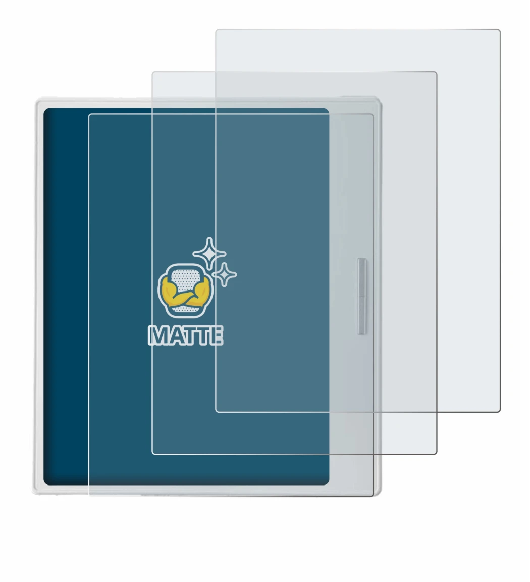 Immagine del dispositivo Boox Go Color 7 White Edition con un'ampia varietà di protezioni per lo schermo.