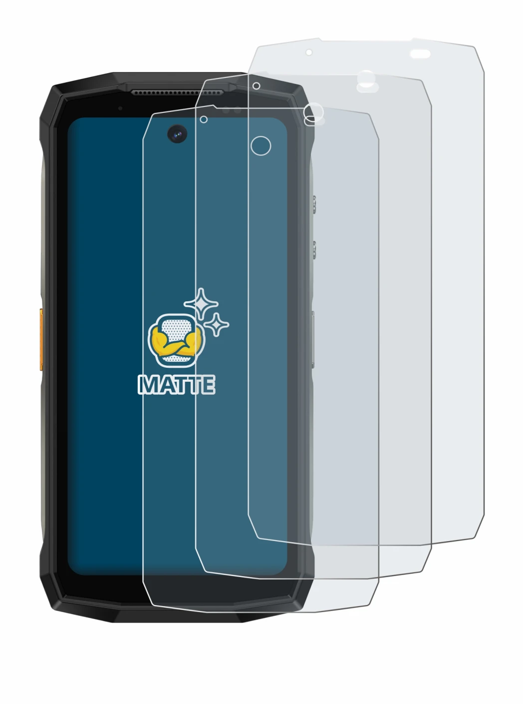 Immagine del dispositivo Ulefone Armor Mini 20 Pro con un'ampia varietà di protezioni per lo schermo.