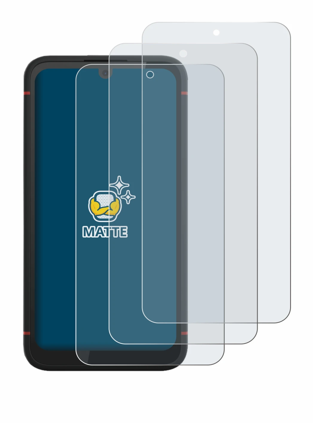 Immagine del dispositivo Volla Phone X23 con un'ampia varietà di protezioni per lo schermo.