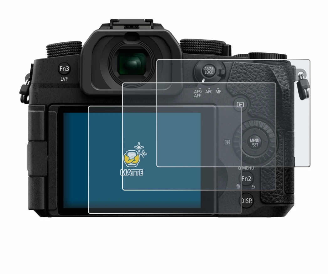 Immagine del dispositivo Panasonic Lumix DC-G97 con un'ampia varietà di protezioni per lo schermo.