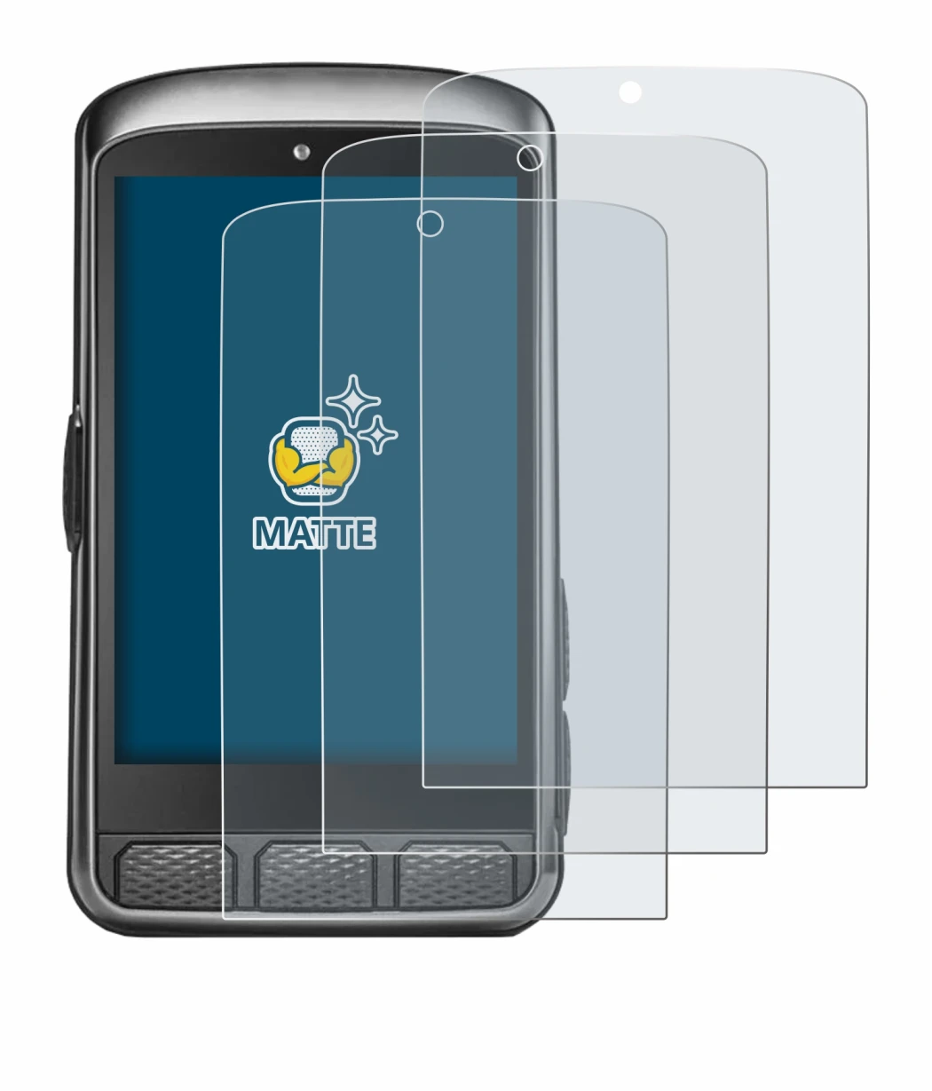 Immagine del dispositivo Wahoo Elemnt ACE con un'ampia varietà di protezioni per lo schermo.