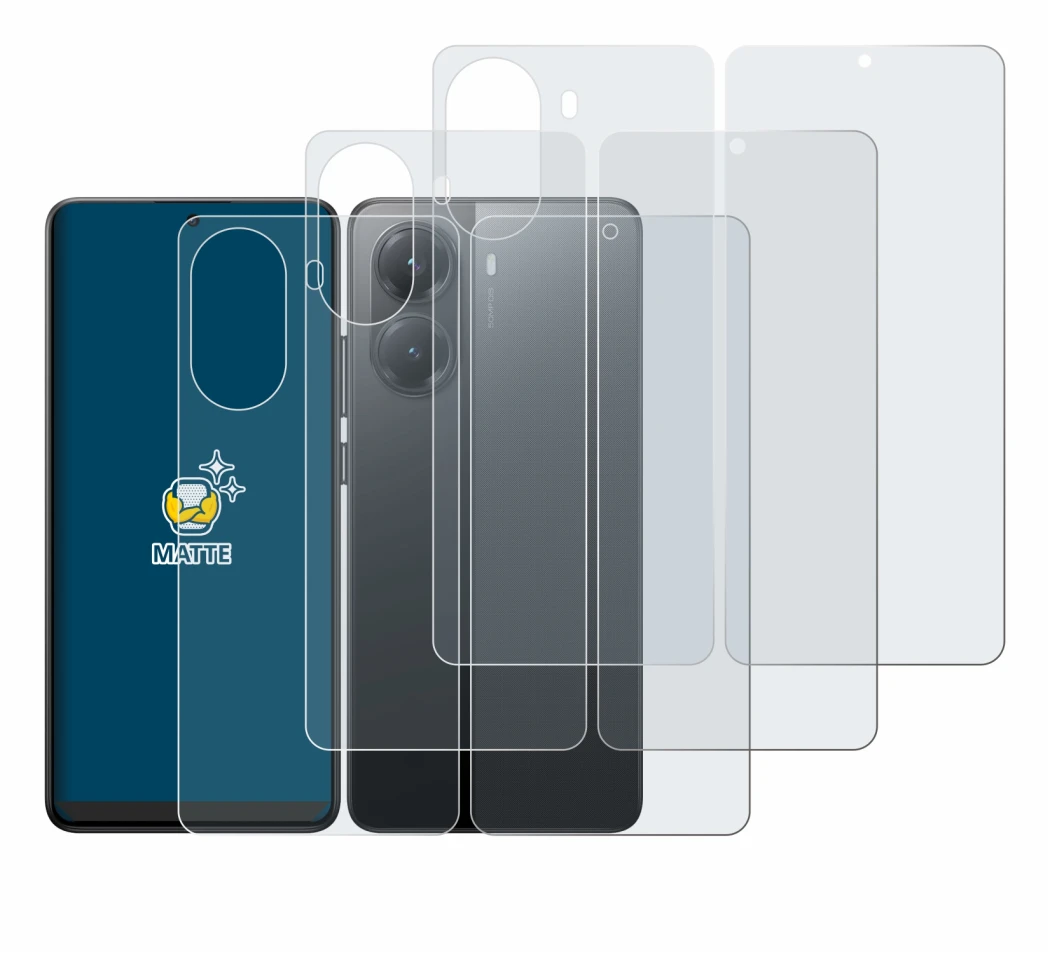 Immagine del dispositivo Xiaomi Poco X7 Pro (Fronte+Retro) con un'ampia varietà di protezioni per lo schermo.