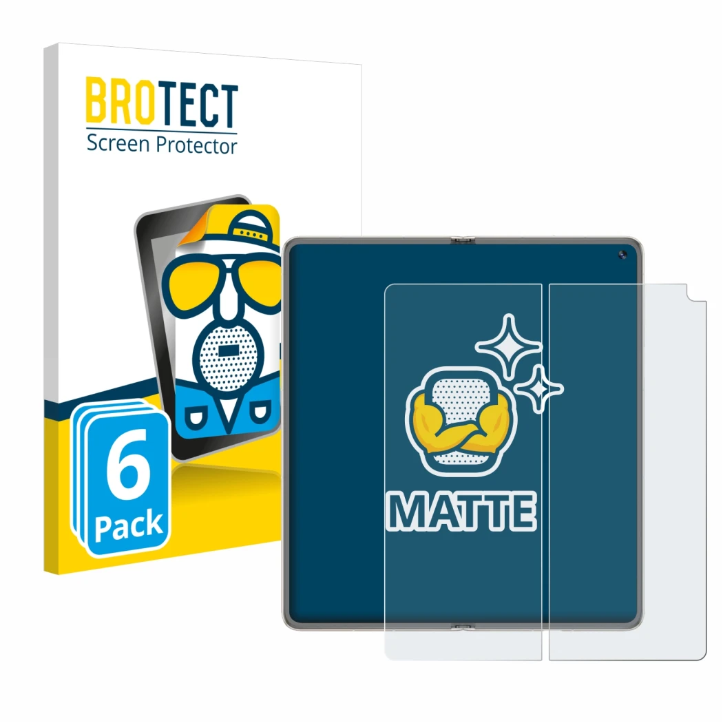 Parte frontale di una confezione del prodotto con il logo del marchio BROTECT. Accanto è raffigurato il dispositivo Huawei Mat