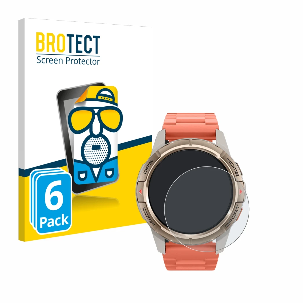 Parte frontale di una confezione del prodotto con il logo del marchio BROTECT. Accanto è raffigurato il dispositivo Xiaomi Mib
