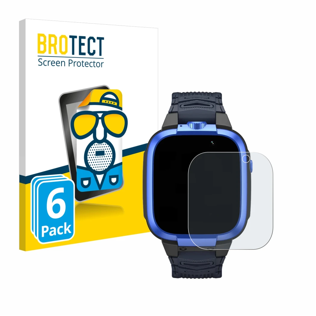 Parte frontale di una confezione del prodotto con il logo del marchio BROTECT. Accanto è raffigurato il dispositivo Xiaomi Mib