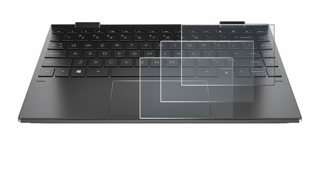 Immagine del dispositivo HP Envy x360 (13-X) (SOLO Touch Trackpad) con un'ampia varietà di protezioni per lo schermo.
