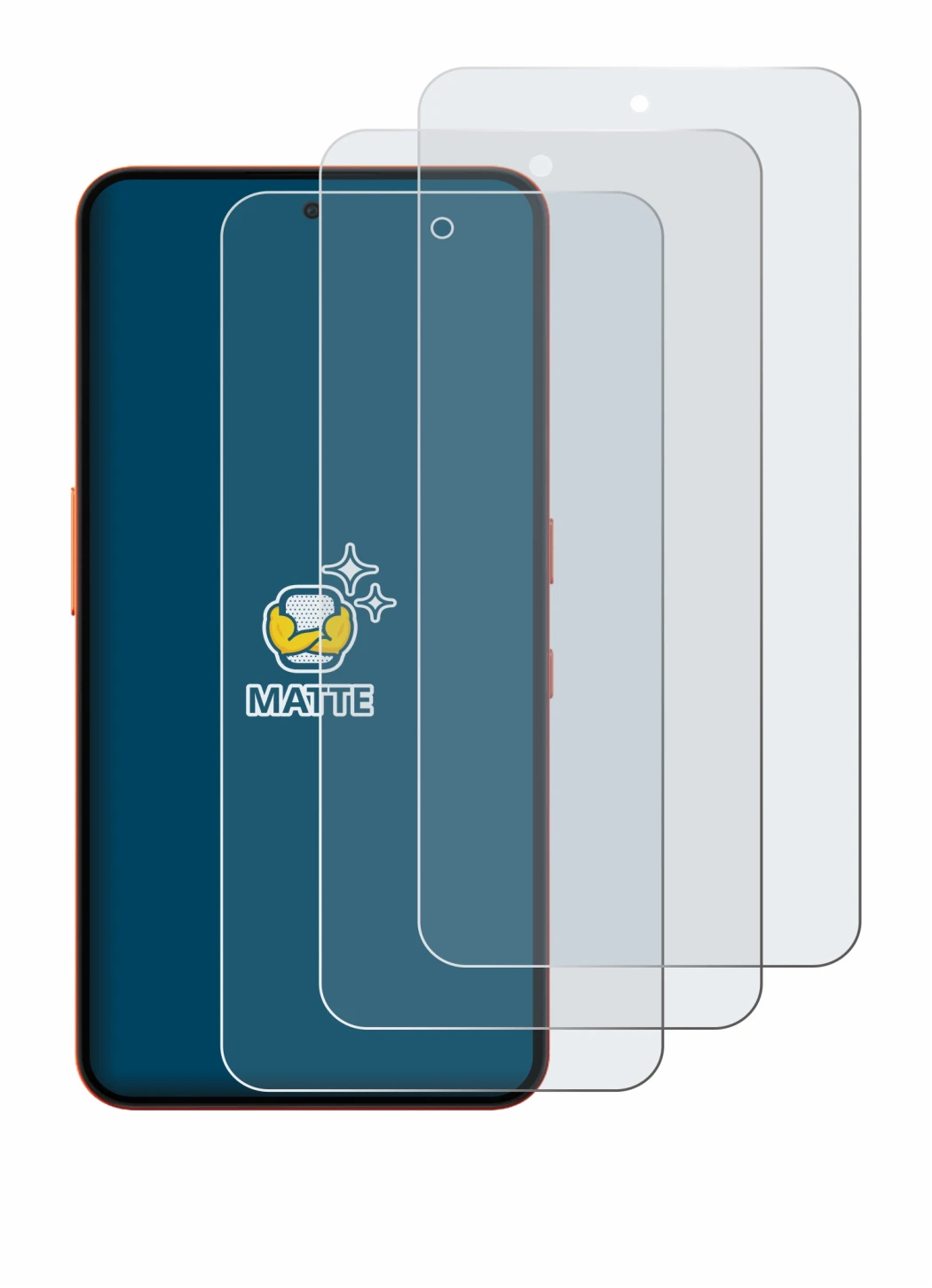 Immagine del dispositivo Nothing CMF Phone 2 Pro con un'ampia varietà di protezioni per lo schermo.