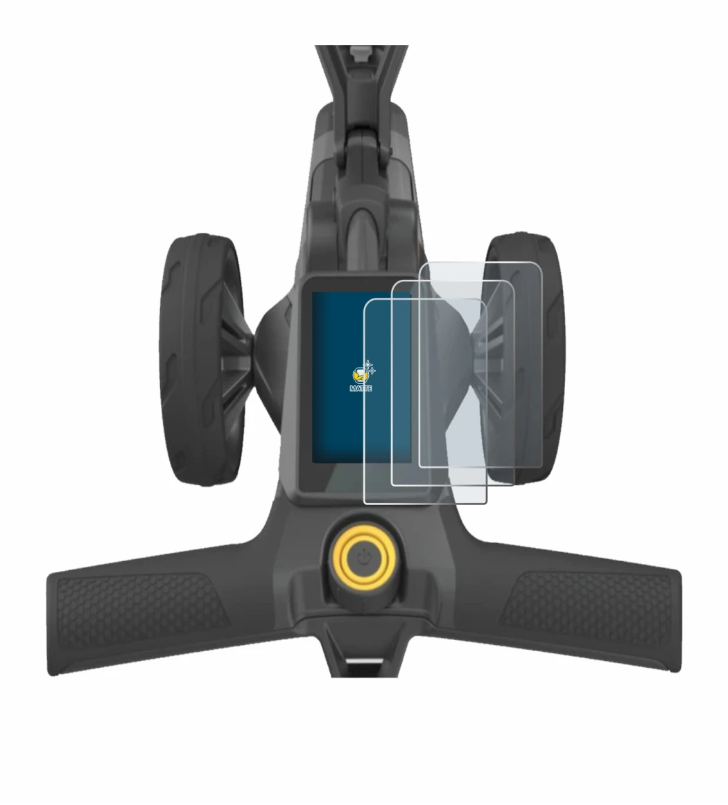 Immagine del dispositivo PowaKaddy CT10 con un'ampia varietà di protezioni per lo schermo.
