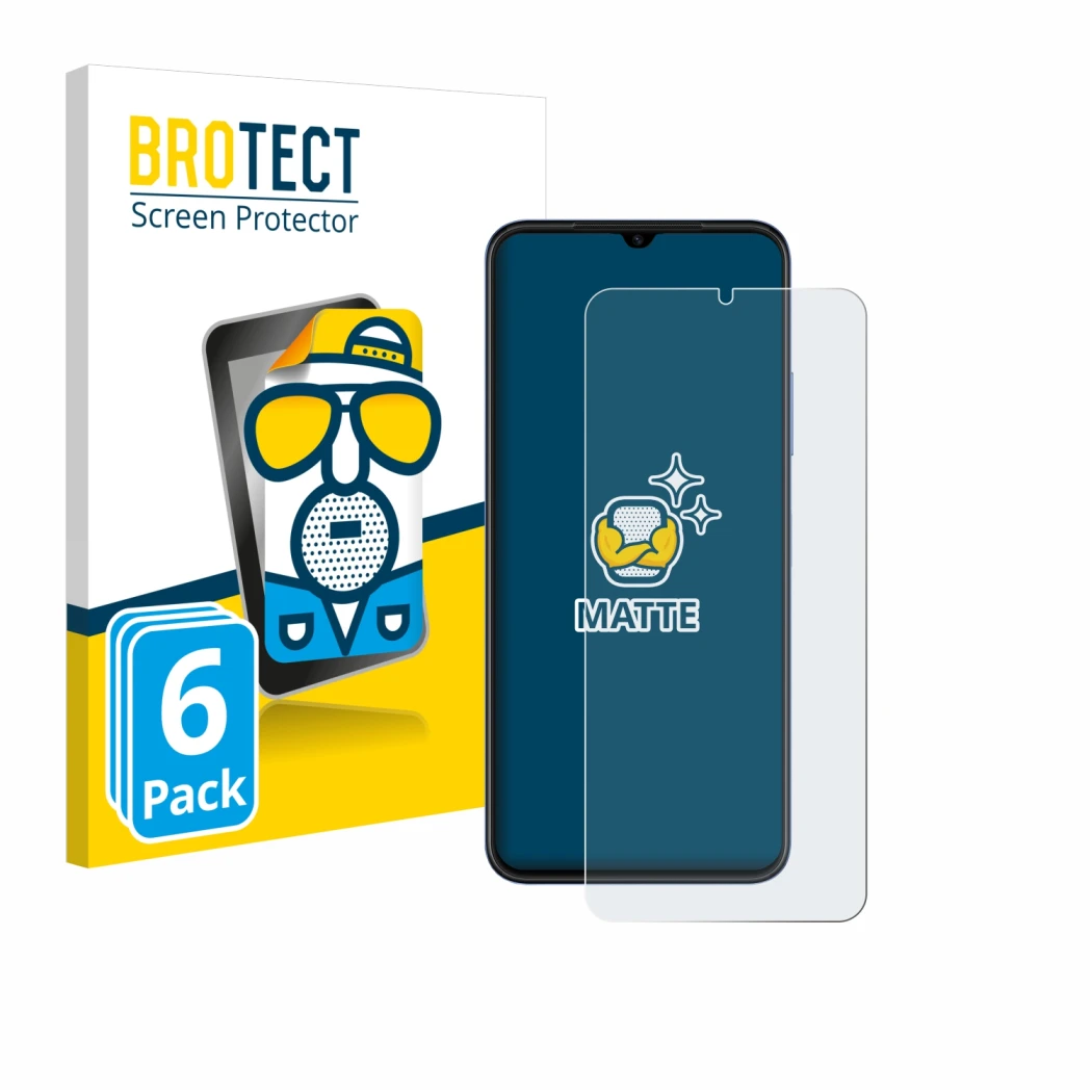 Parte frontale di una confezione del prodotto con il logo del marchio BROTECT. Accanto è raffigurato il dispositivo Huawei Nov