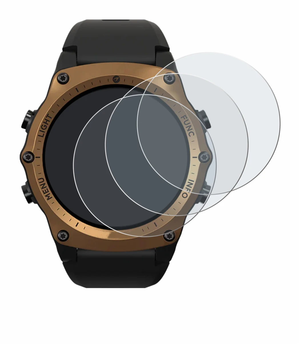 Immagine del dispositivo Shearwater Teric dive computer con un'ampia varietà di protezioni per lo schermo.