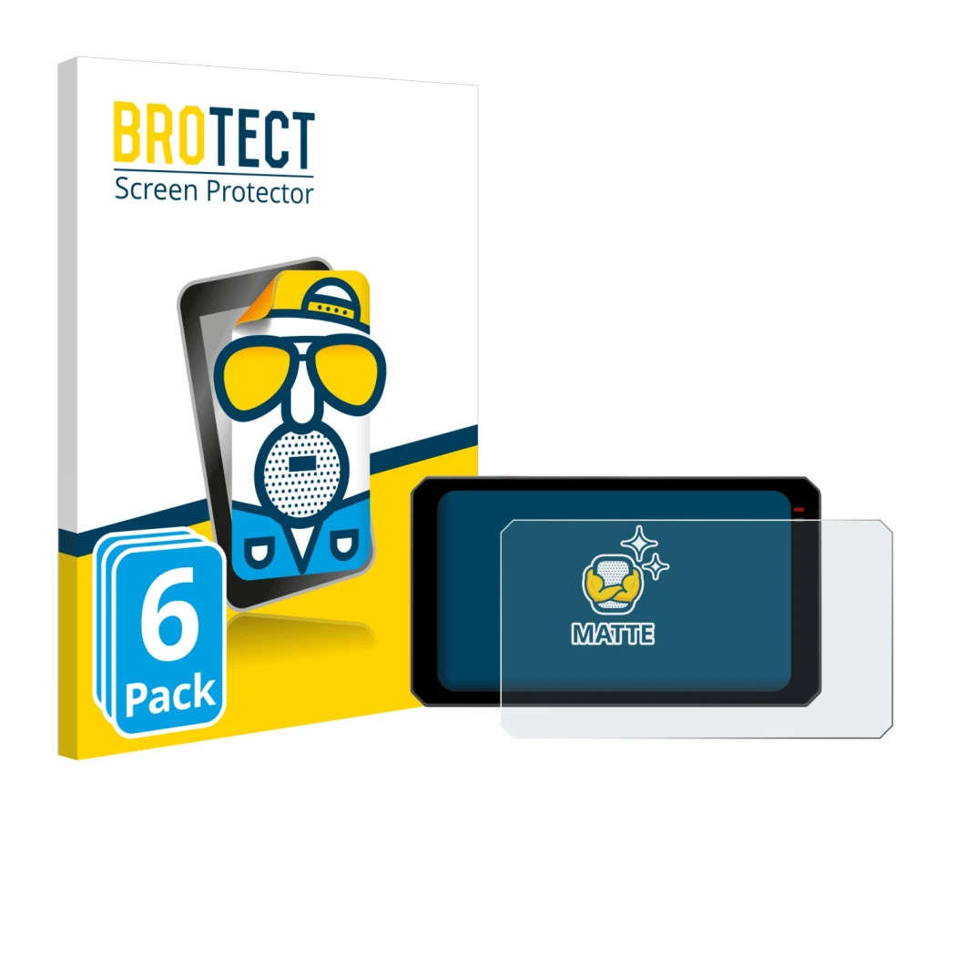 Parte frontale di una confezione del prodotto con il logo del marchio BROTECT. Accanto è raffigurato il dispositivo Chigee AIO