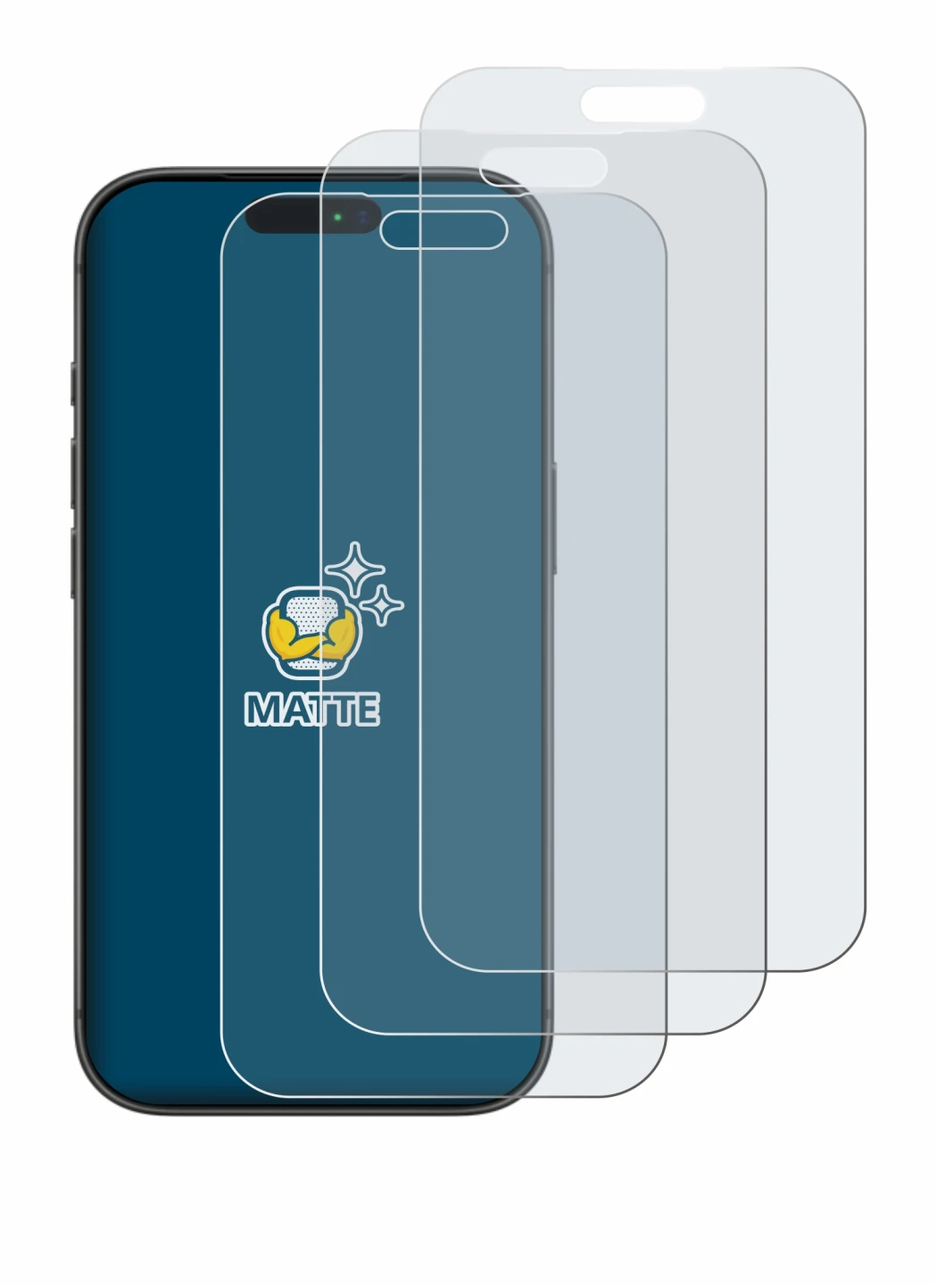 Immagine del dispositivo Apple iPhone 17 Pro Max con un'ampia varietà di protezioni per lo schermo.