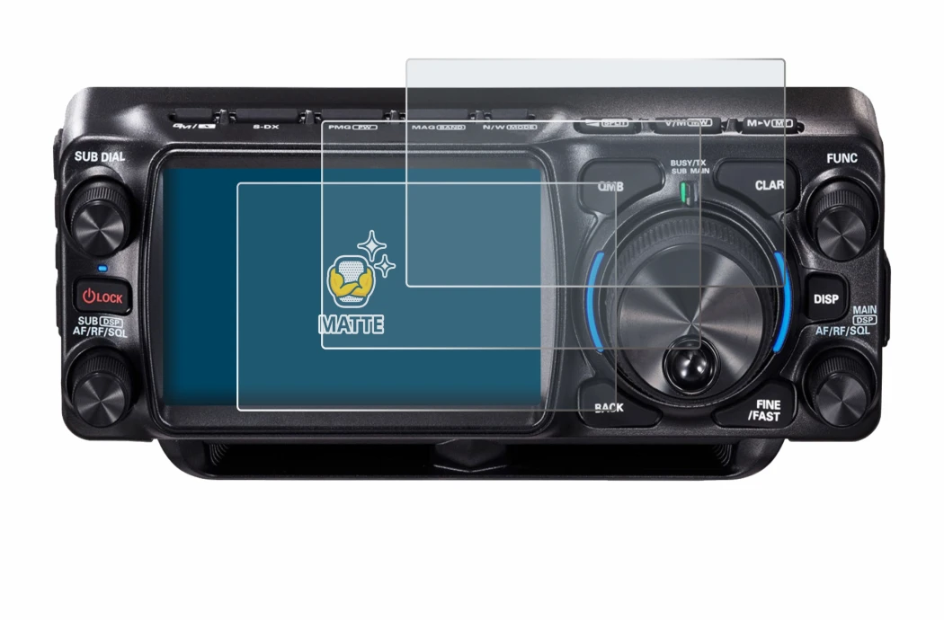 Immagine del dispositivo Yaesu FTX-1 con un'ampia varietà di protezioni per lo schermo.