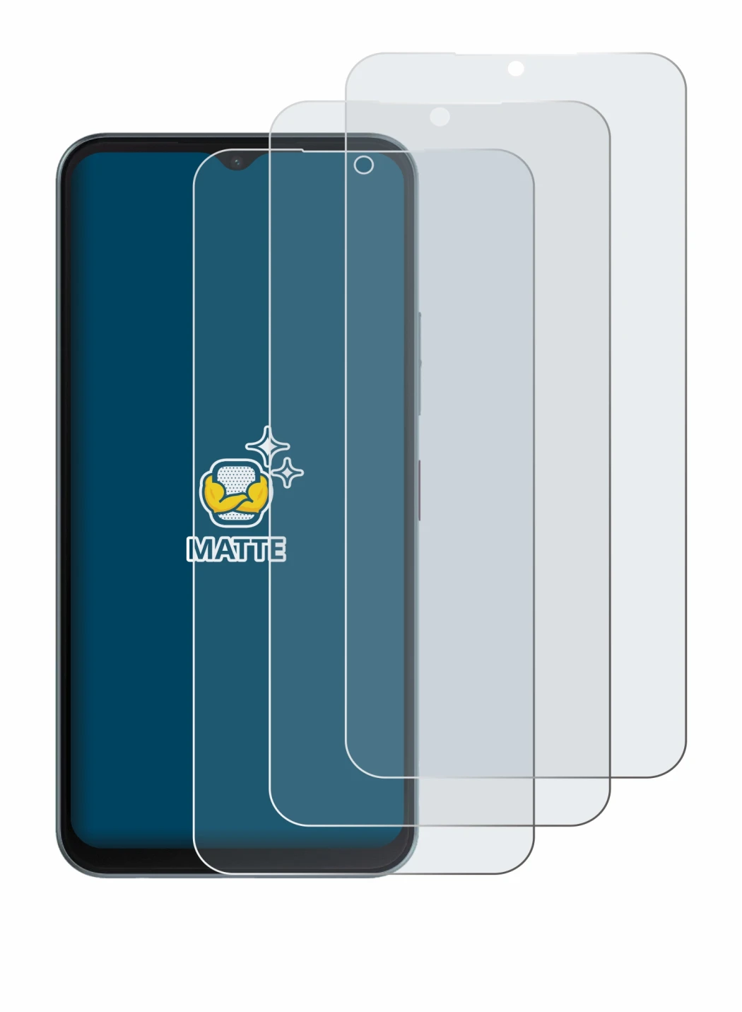 Immagine del dispositivo Telekom T Phone 3 con un'ampia varietà di protezioni per lo schermo.