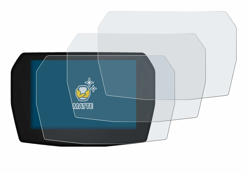 Immagine del dispositivo Ducati Multistrada V2 2025 con un'ampia varietà di protezioni per lo schermo.