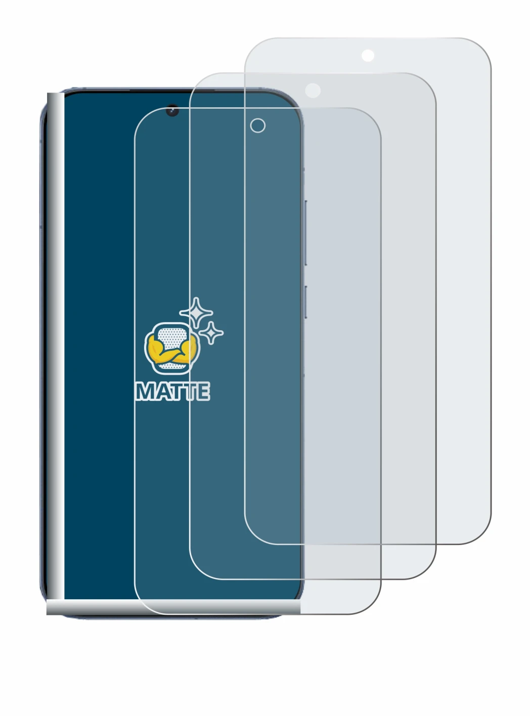 Immagine del dispositivo realme GT 8 Pro con un'ampia varietà di protezioni per lo schermo.