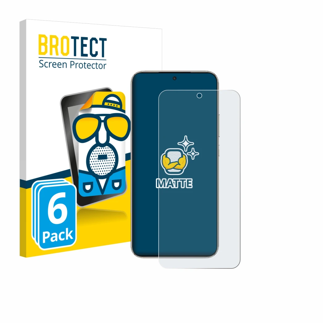 Parte frontale di una confezione del prodotto con il logo del marchio BROTECT. Accanto è raffigurato il dispositivo Honor X70 