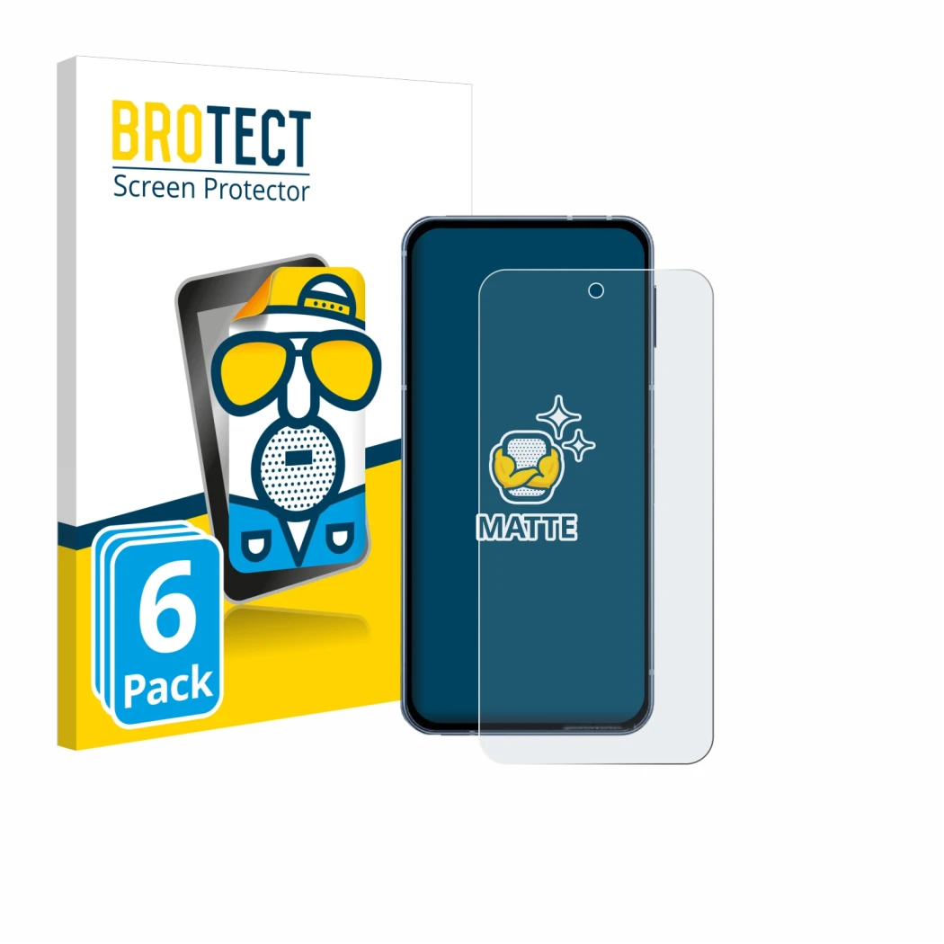 Parte frontale di una confezione del prodotto con il logo del marchio BROTECT. Accanto è raffigurato il dispositivo Sharp Aquo