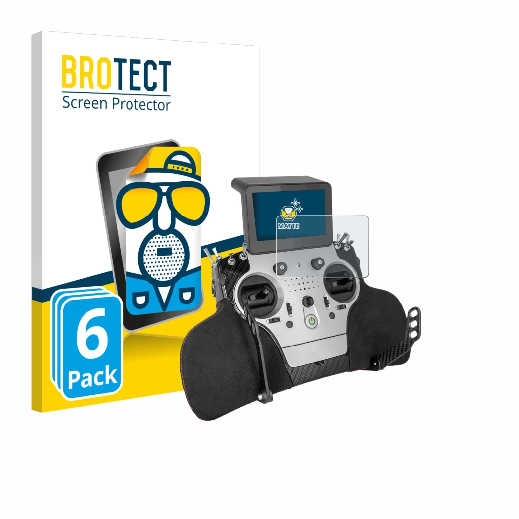 Parte frontale di una confezione del prodotto con il logo del marchio BROTECT. Accanto è raffigurato il dispositivo PowerBox S