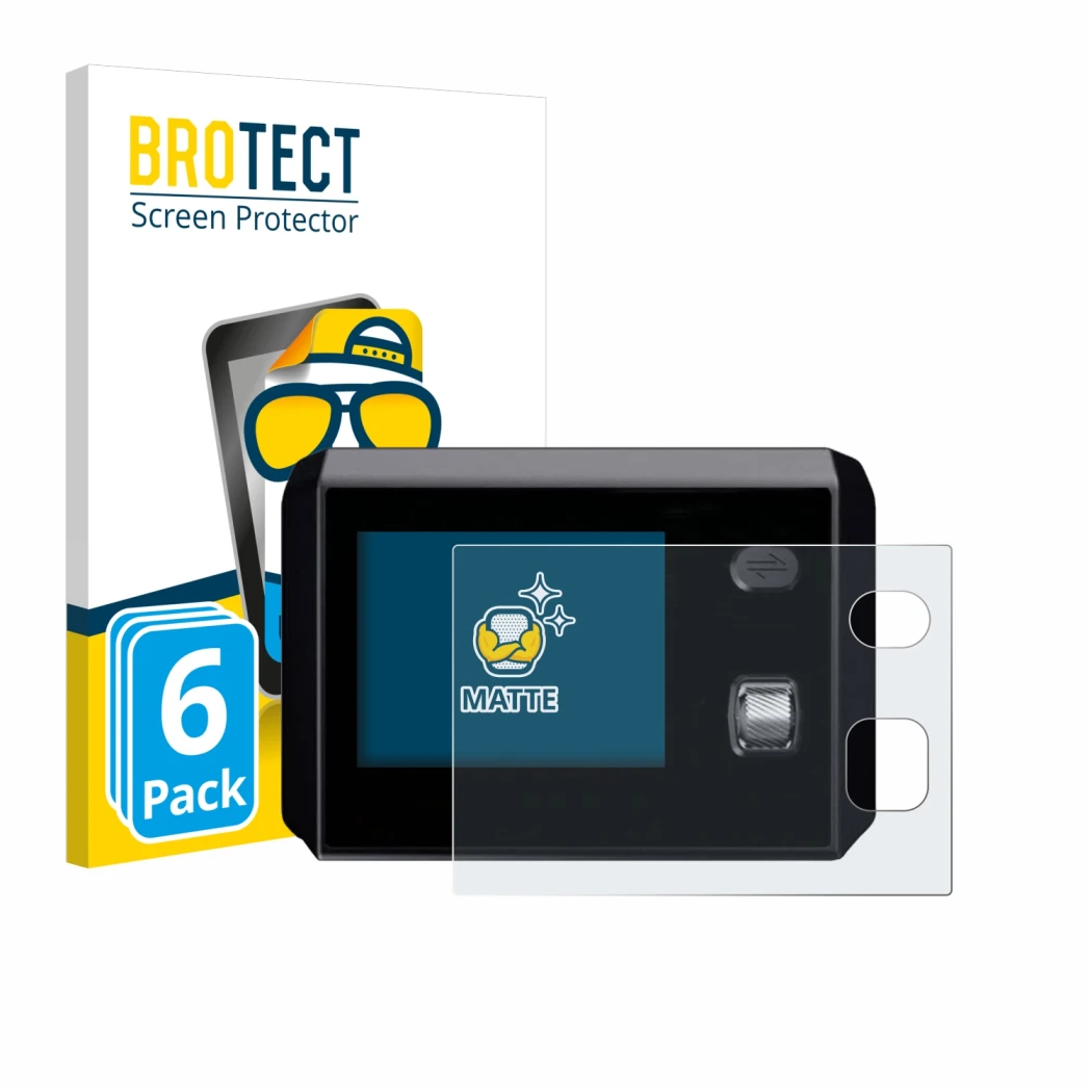 Parte frontale di una confezione del prodotto con il logo del marchio BROTECT. Accanto è raffigurato il dispositivo SkyRC MC50