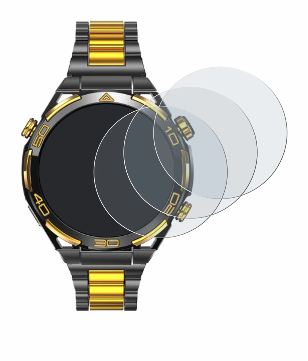 Immagine del dispositivo Blackview W90 Pro con un'ampia varietà di protezioni per lo schermo.