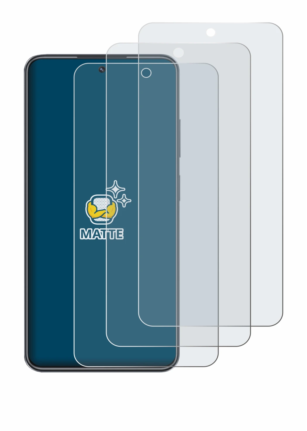 Immagine del dispositivo Realme C73 con un'ampia varietà di protezioni per lo schermo.