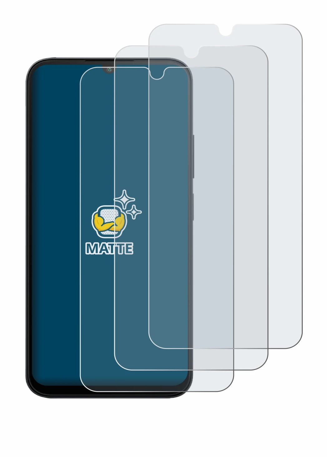 Immagine del dispositivo Xiaomi Poco C81 con un'ampia varietà di protezioni per lo schermo.